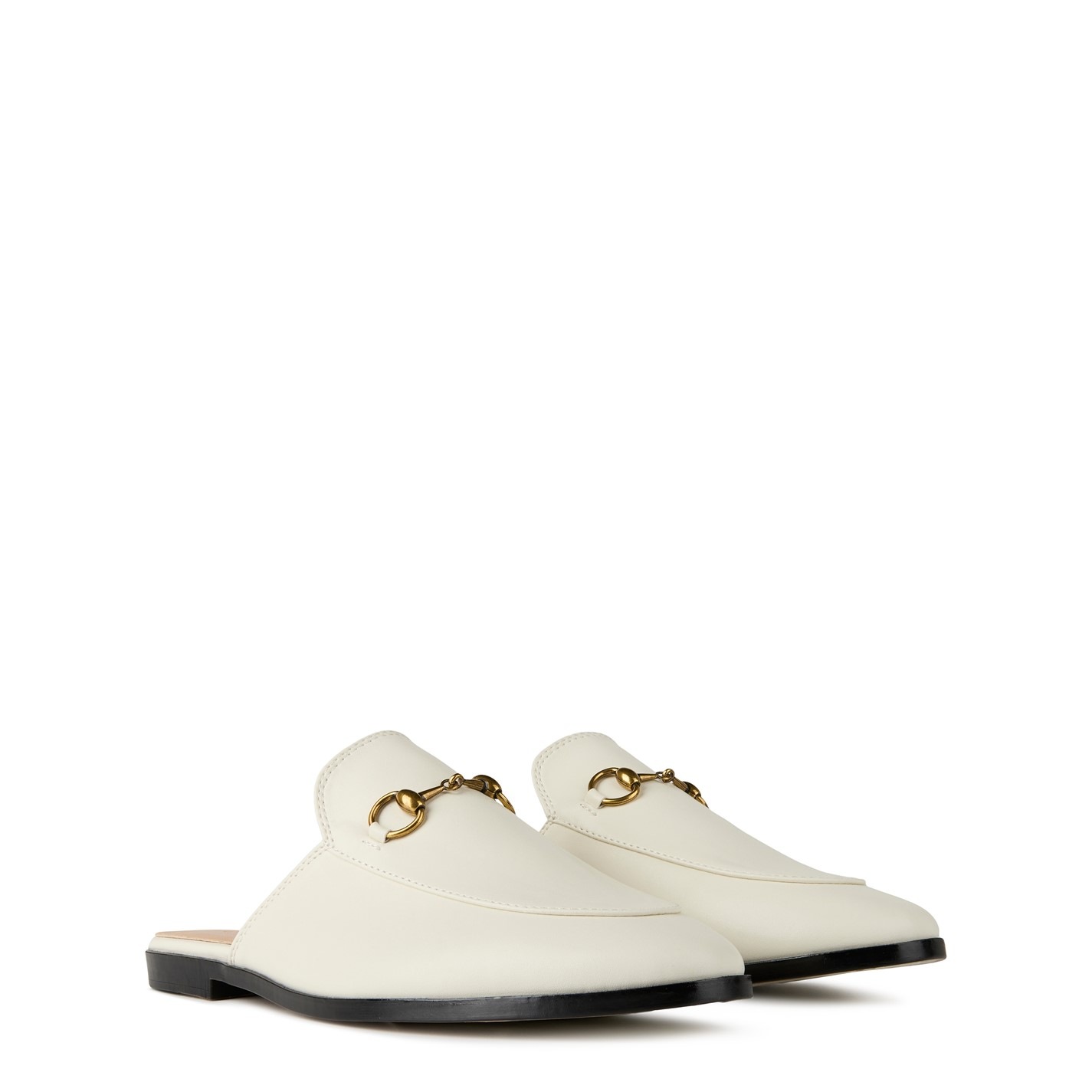 princetown leather slipper white