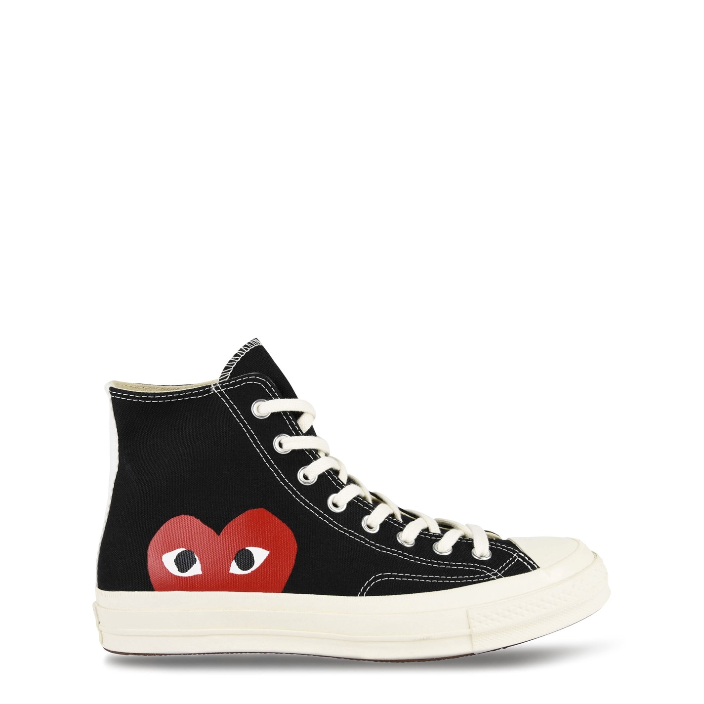 comme de garcon black high tops