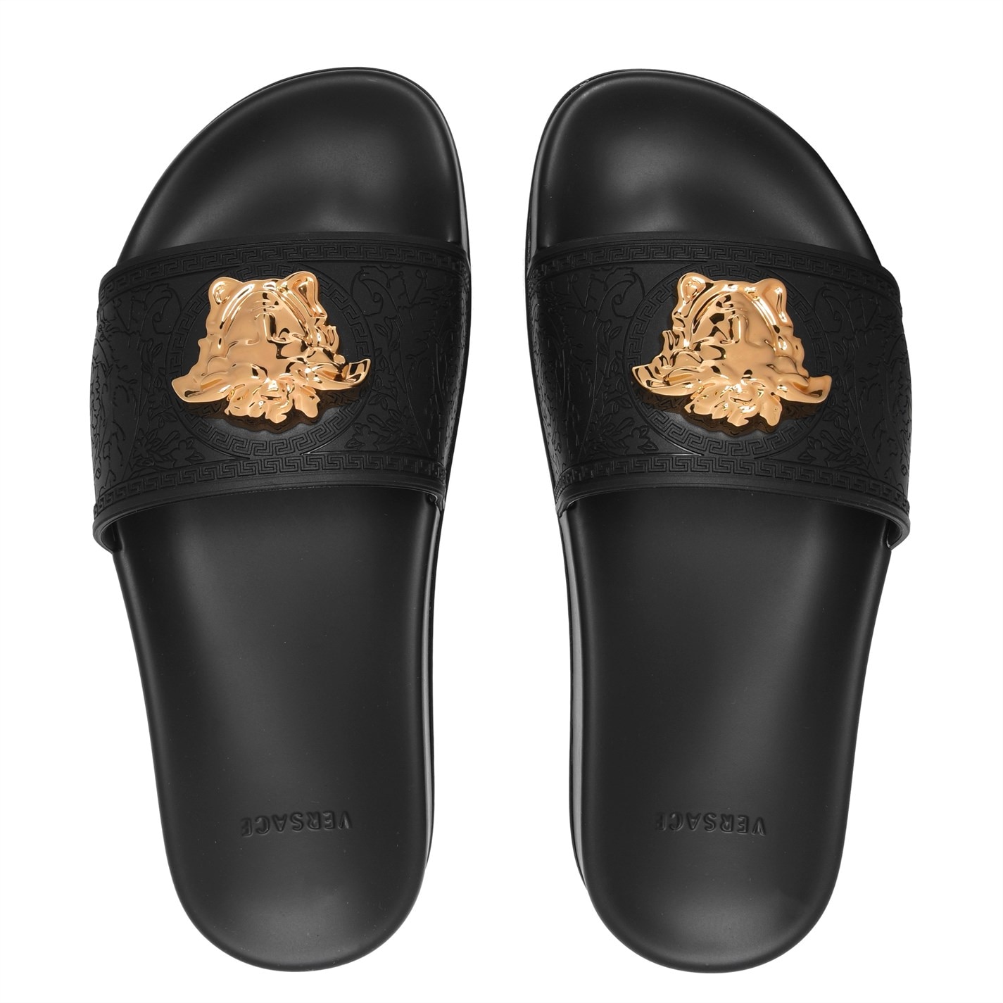 versace chain rubber pool slides