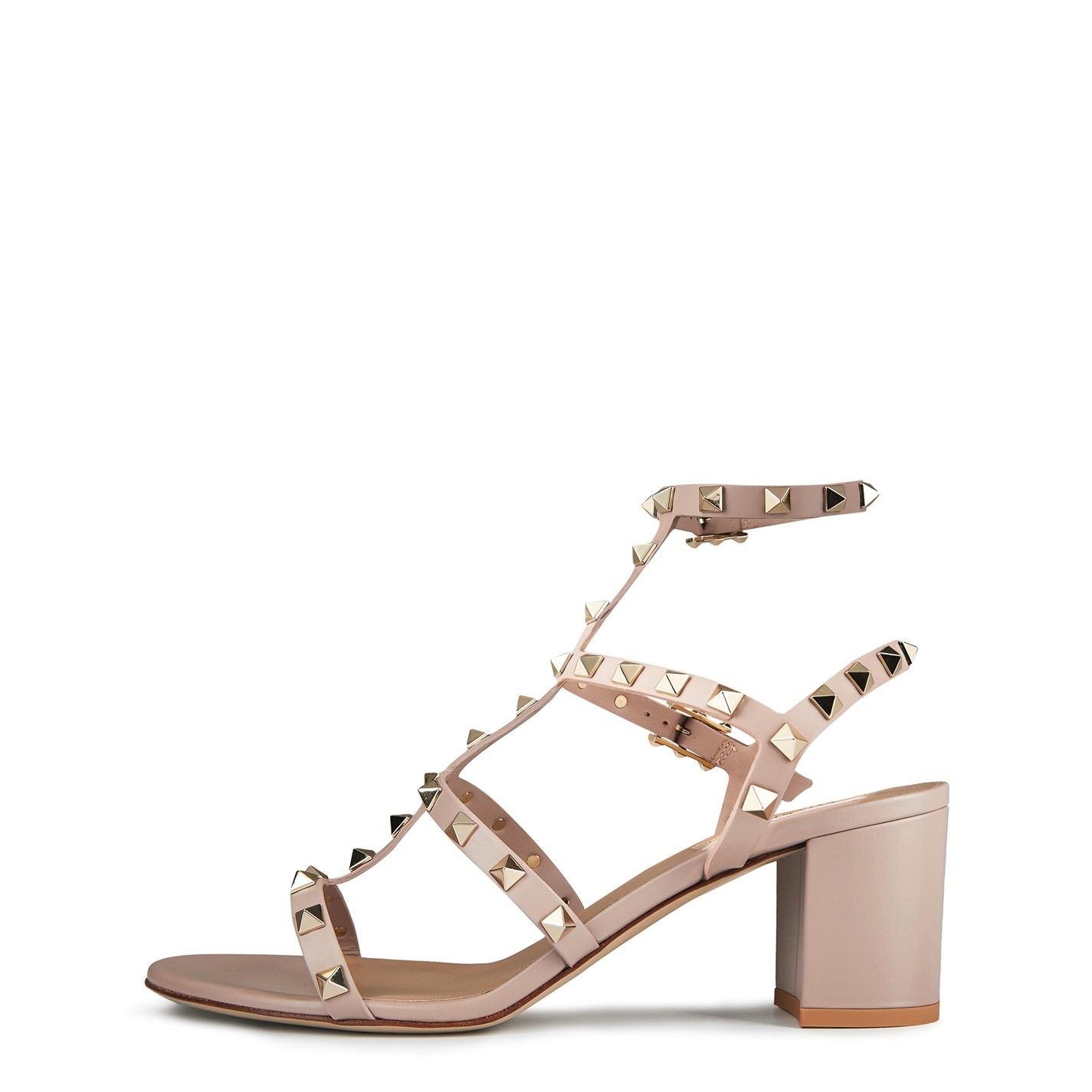 VALENTINO GARAVANI Rockstud Block Heeled Sandals | Cruise Fashion