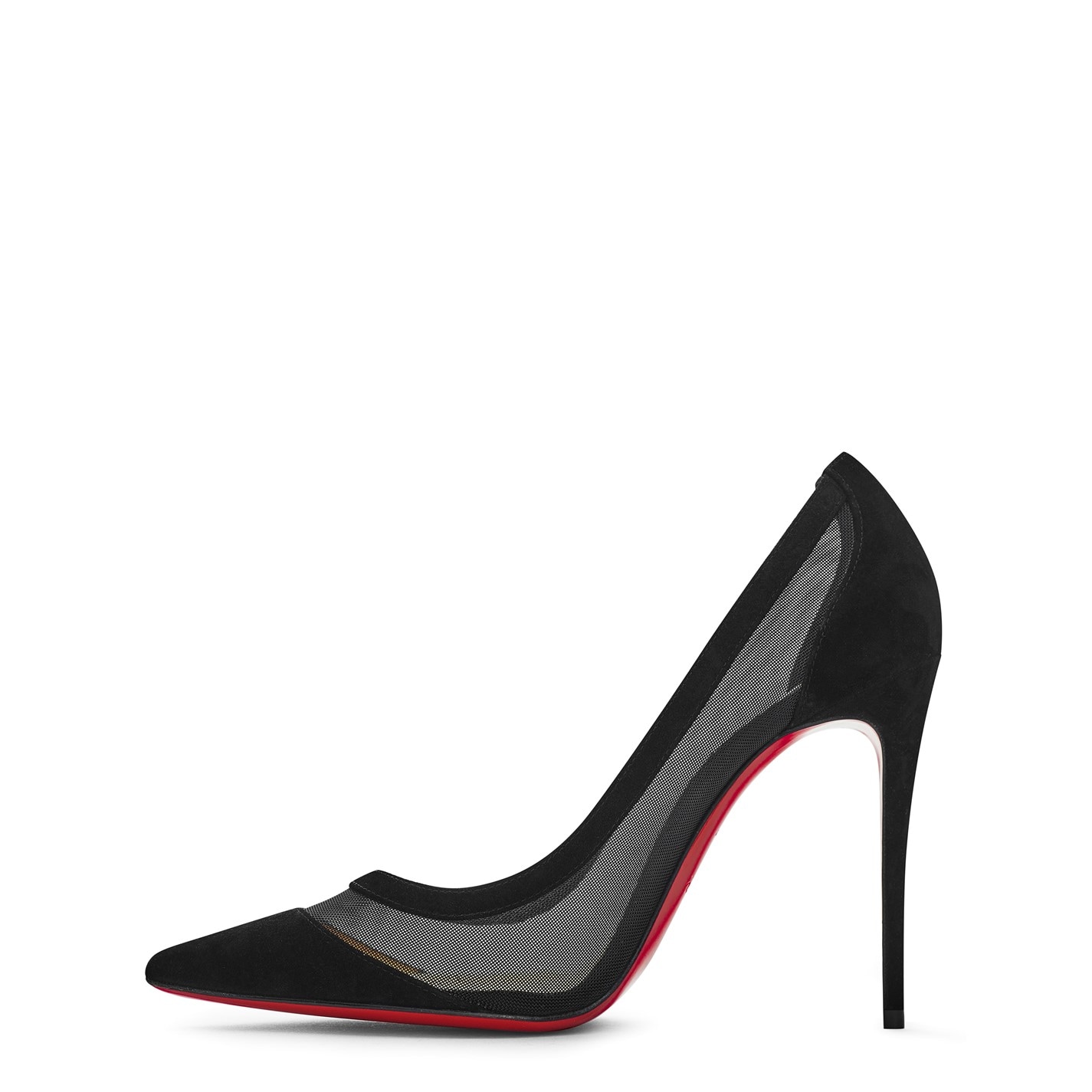 christian louboutin galativi mesh pointed red sole flats