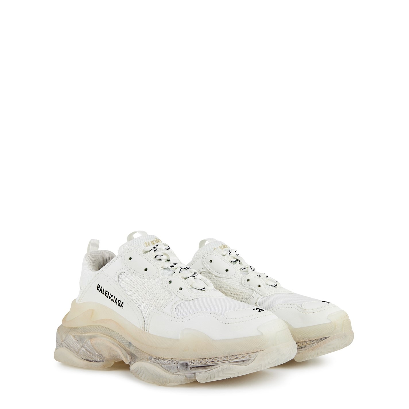 balenciaga triple s clear sole trainers