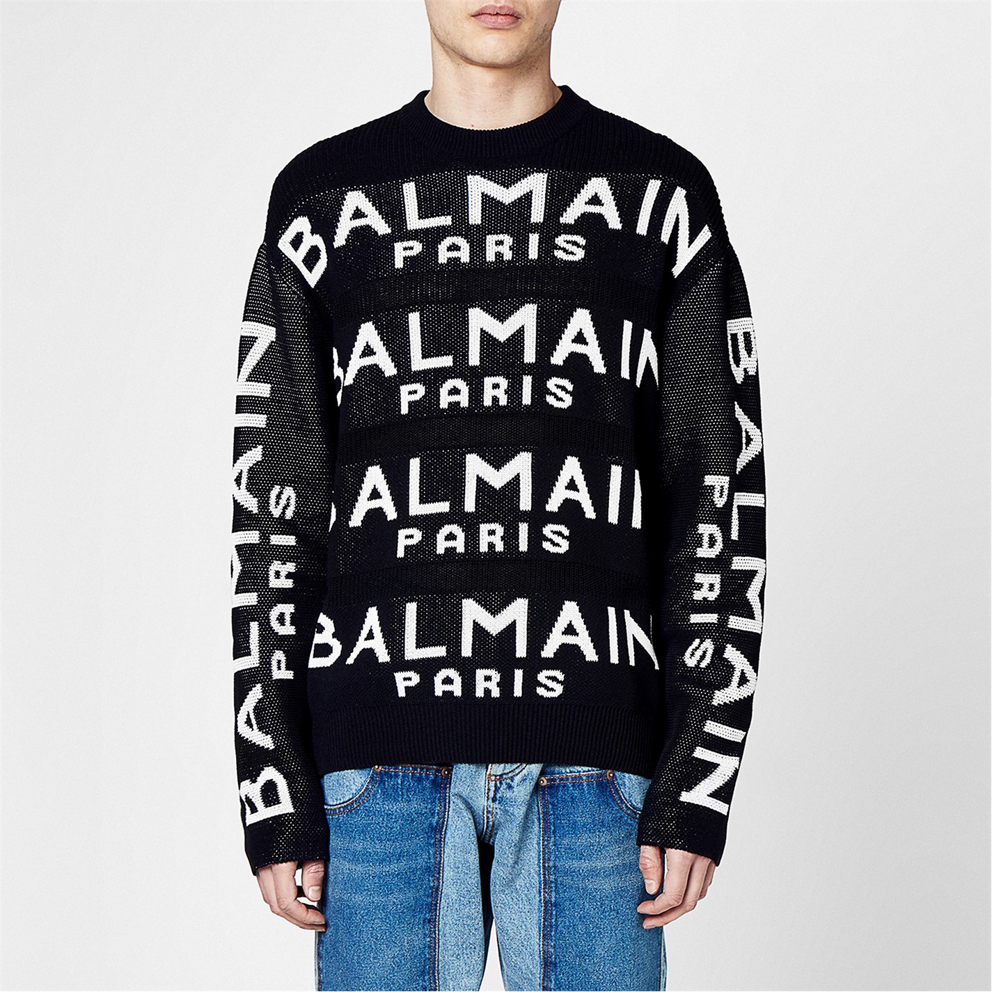 Grey balmain jumper clearance
