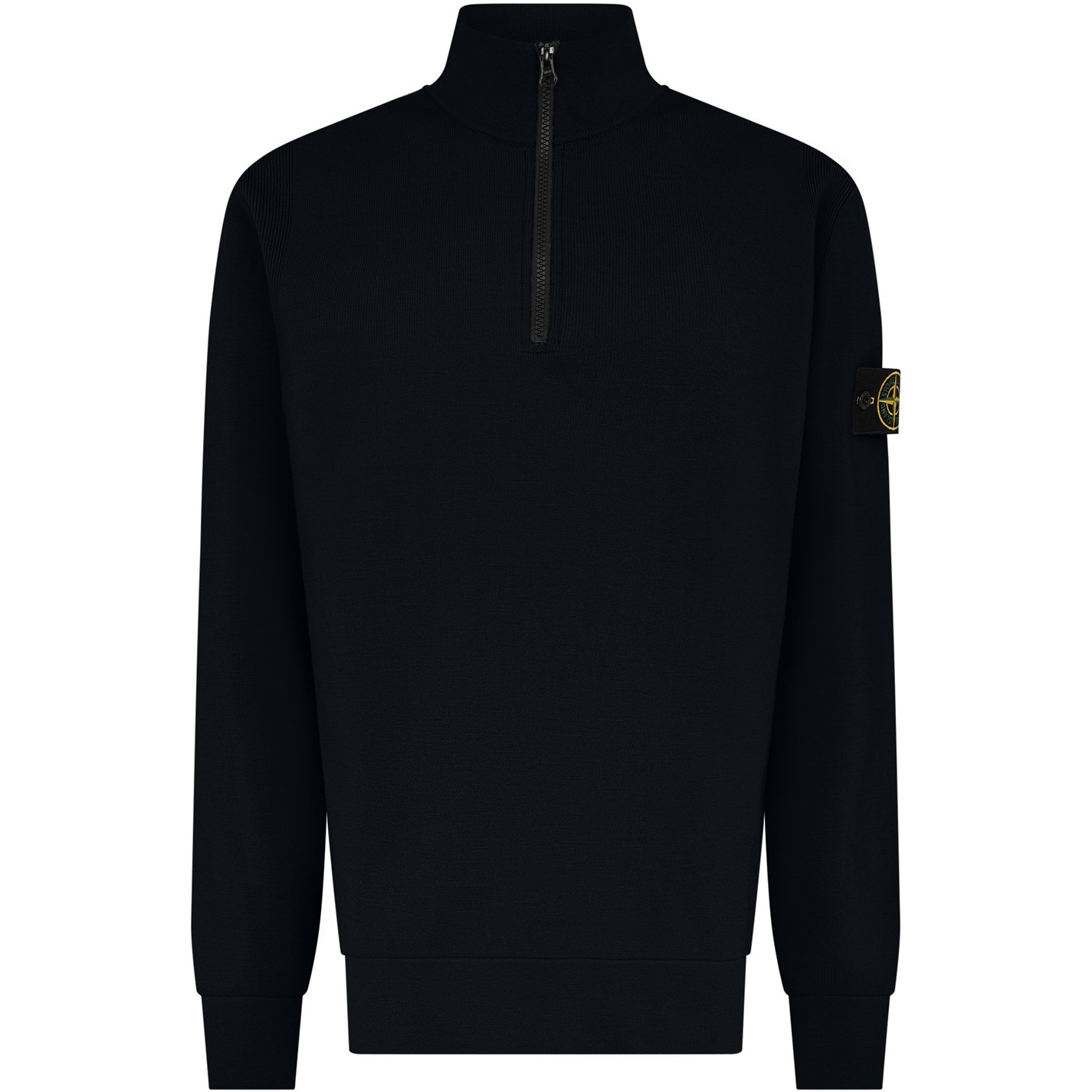 STONE ISLAND Badge Quarter Zip Sweatshirt Cruise Fashion