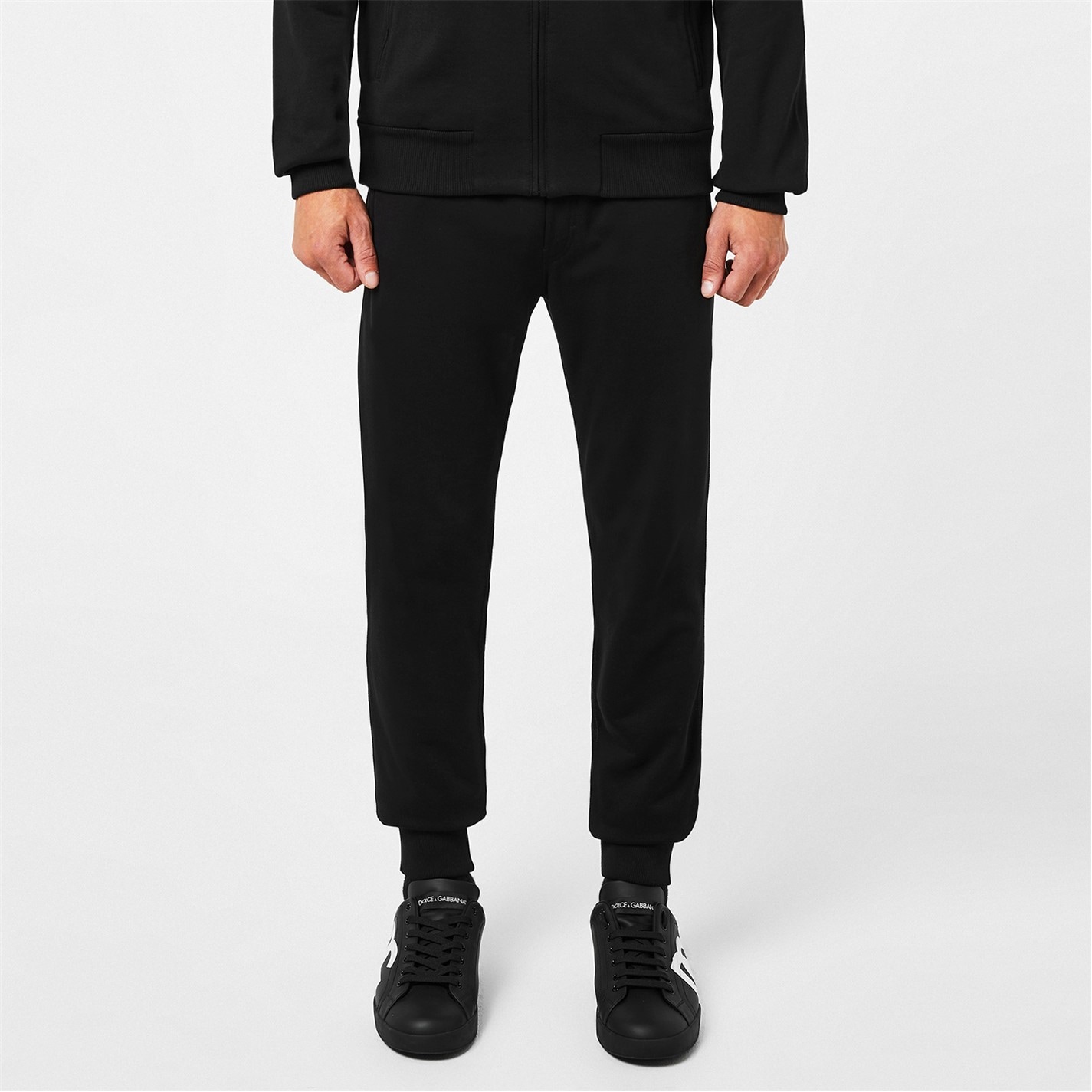 DOLCE AND GABBANA Rubber Plate Logo Jogging Bottoms | Cruise Fashion