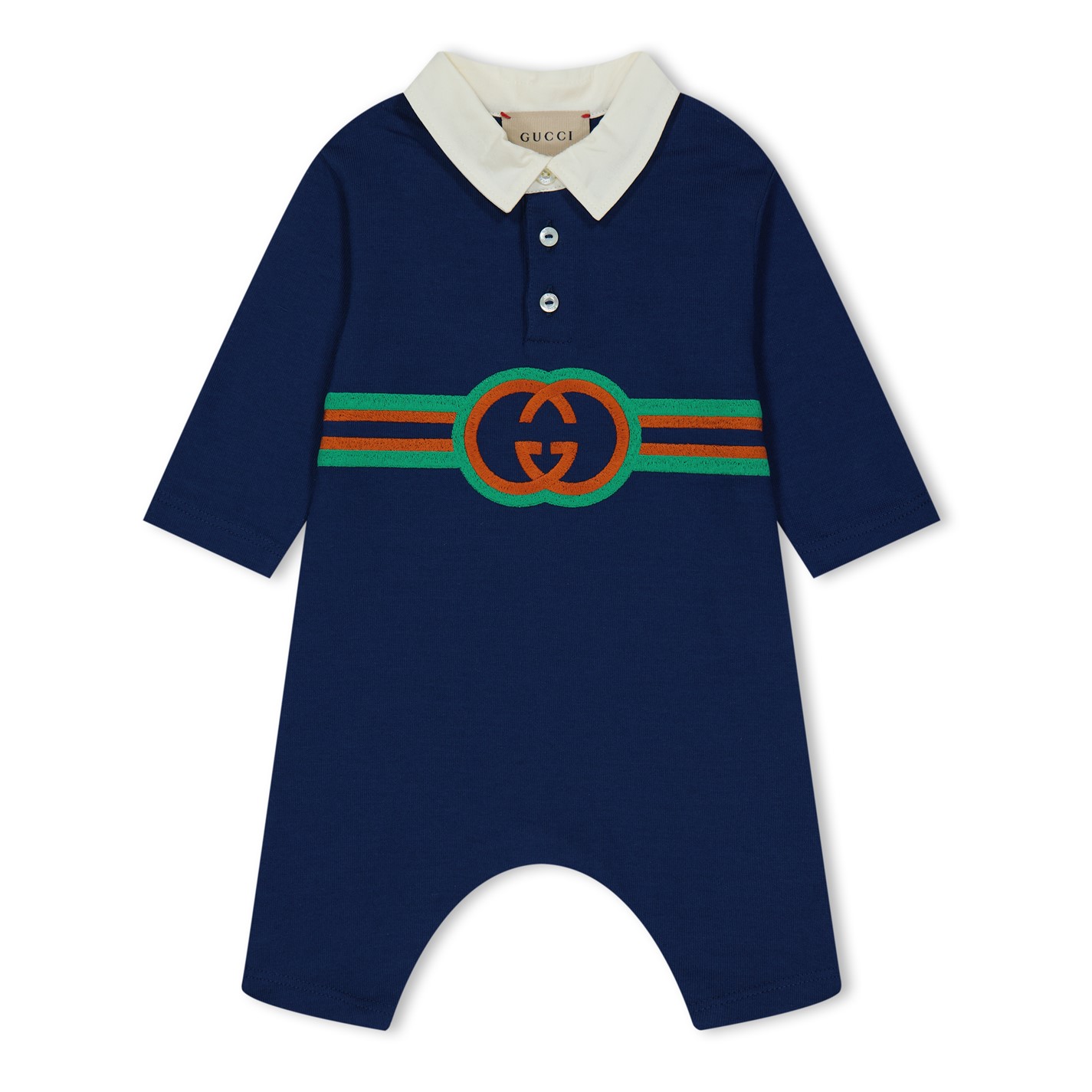 GUCCI Interlocking G Cotton Baby Grow Girls Cruise Fashion