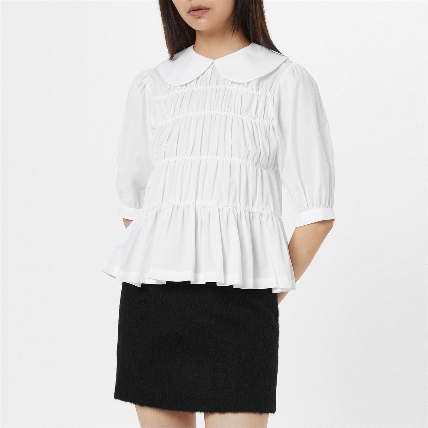 COMME DES GARCONS GIRL CDGG Ruched Blouse Ld41
