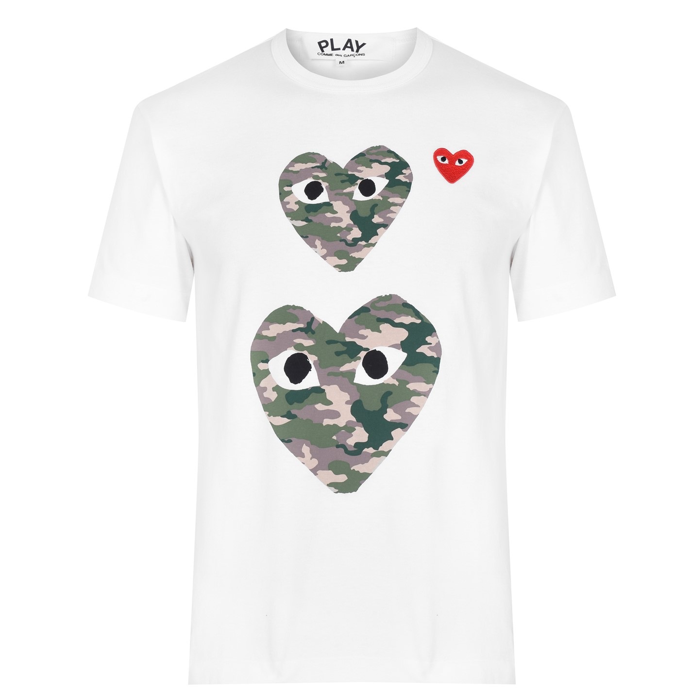 Cdg double heart sales shirt