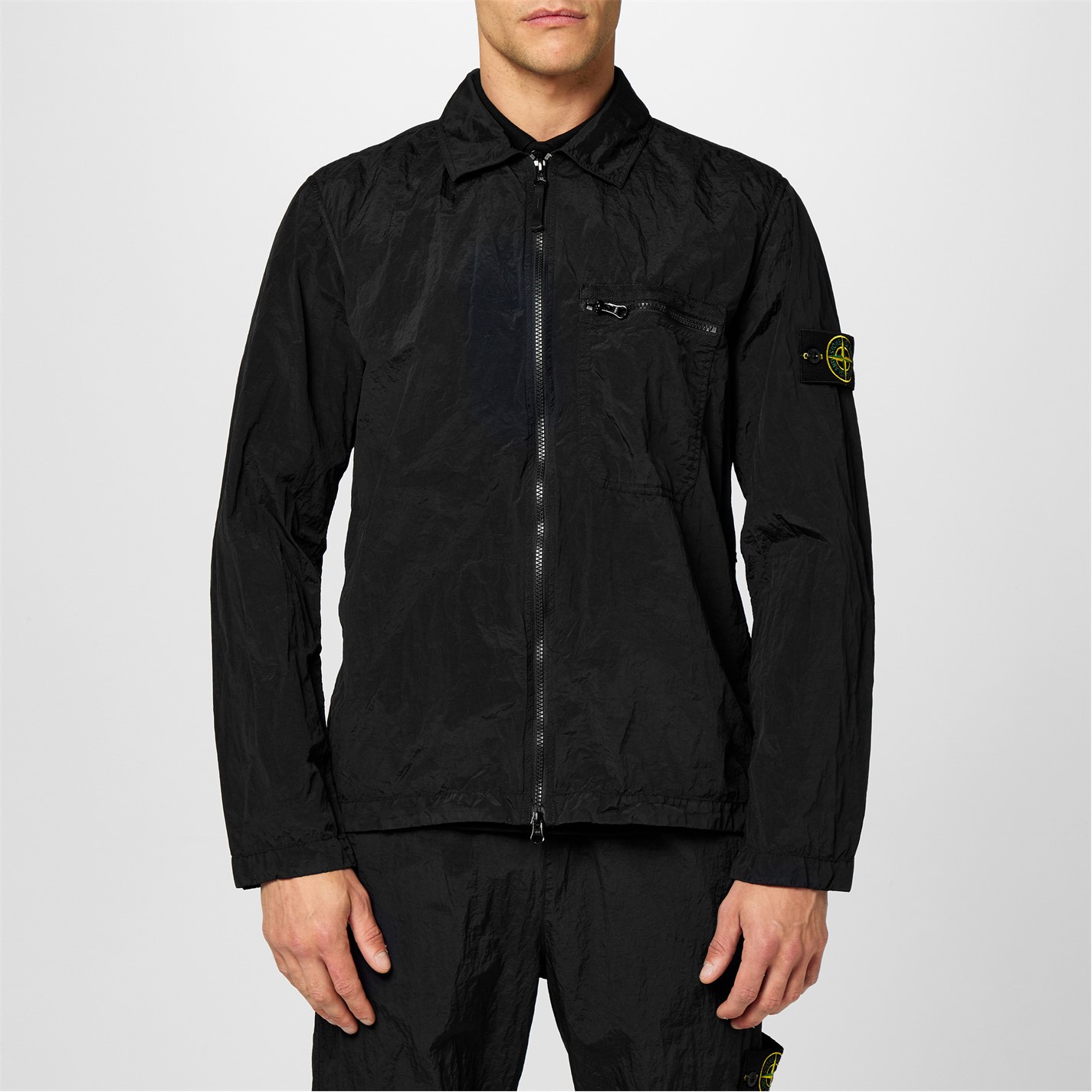 Stone island nylon hotsell metal zip overshirt