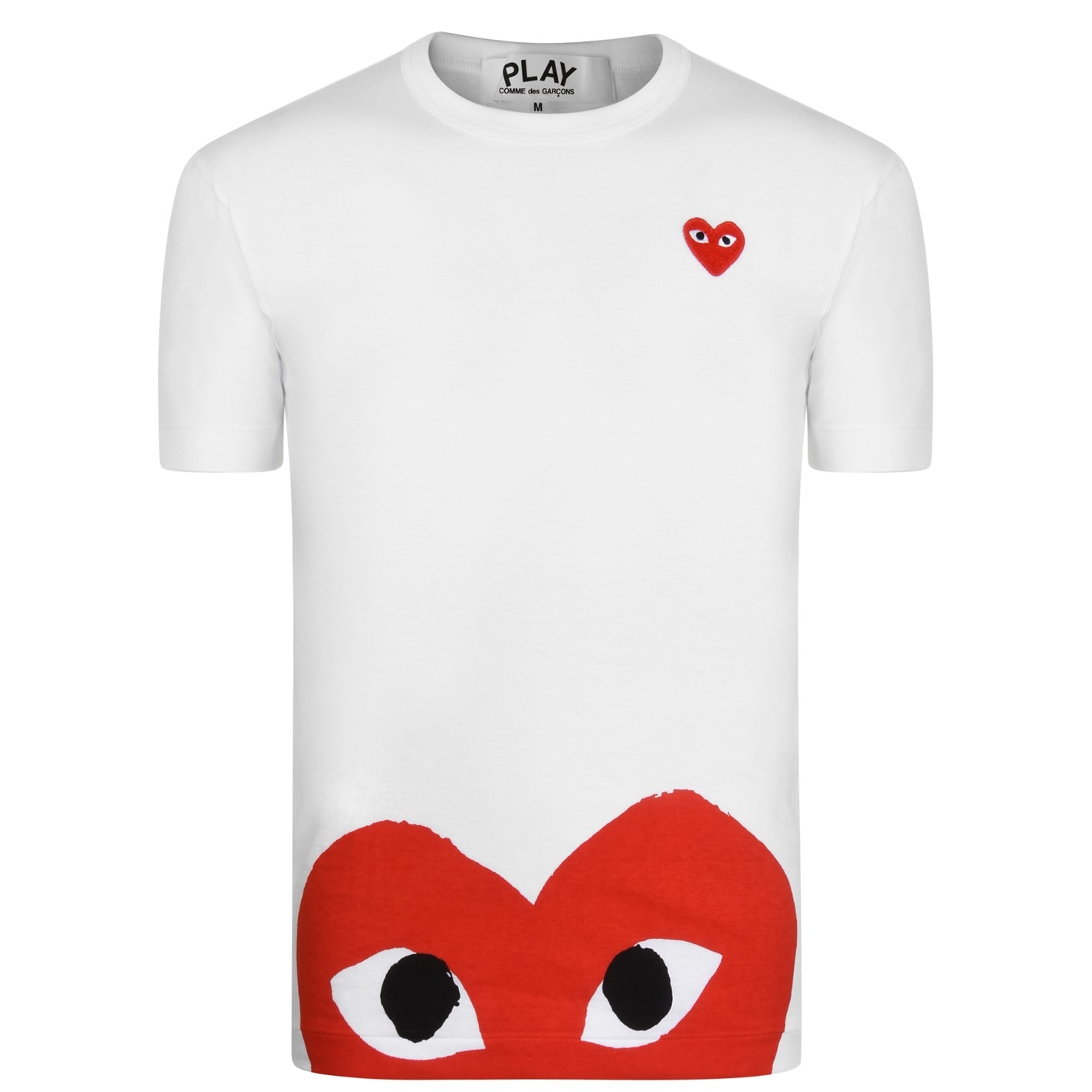 kommentar Jeg regner med Træde tilbage COMME DES GARCONS PLAY Large Low Heart T Shirt | Cruise Fashion