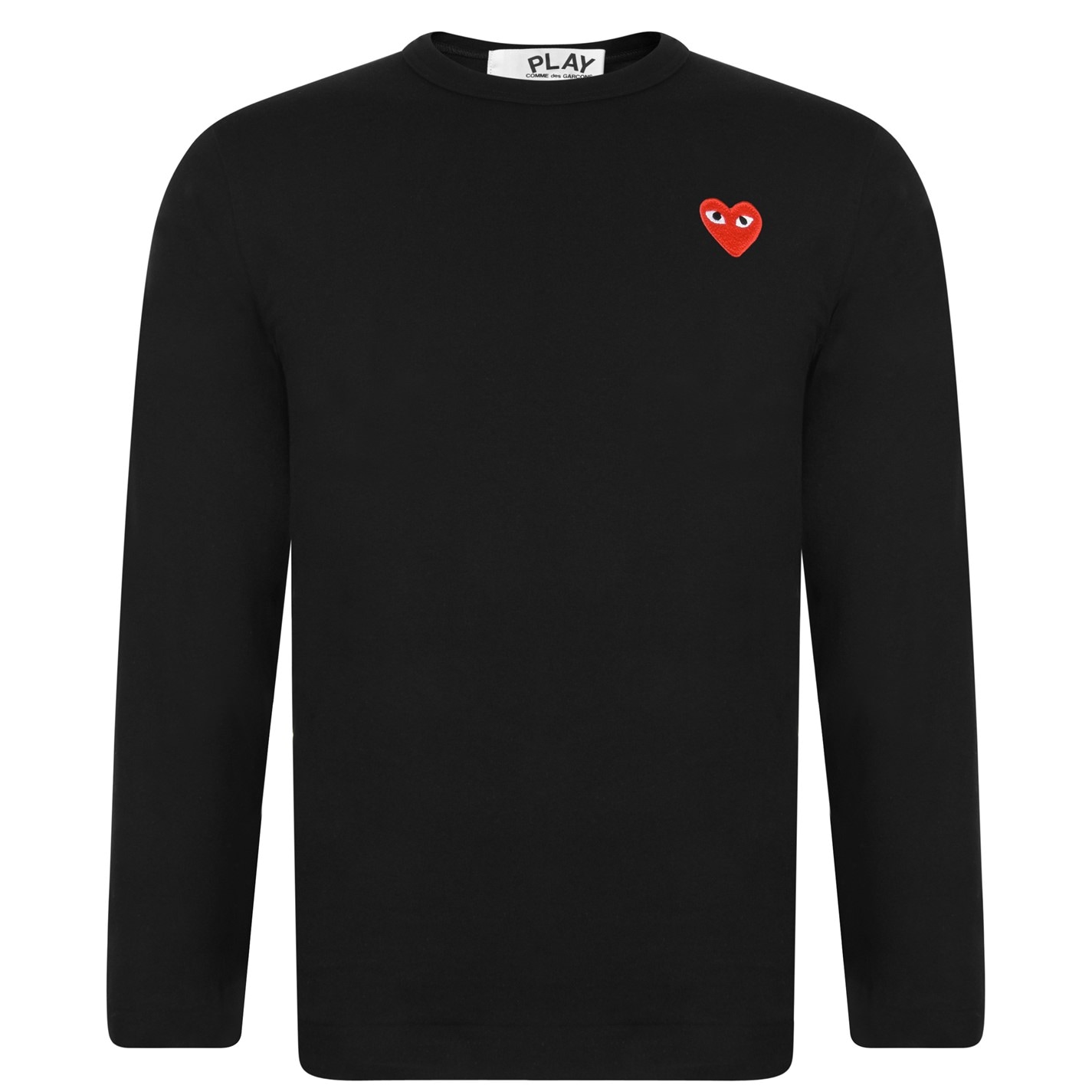COMME DES GARCONS PLAY Long Sleeve Basic Logo T Shirt