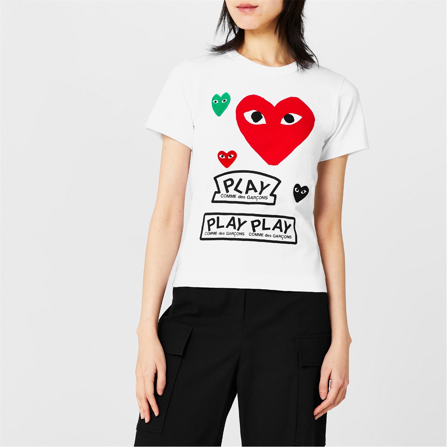 cdg logo t shirt