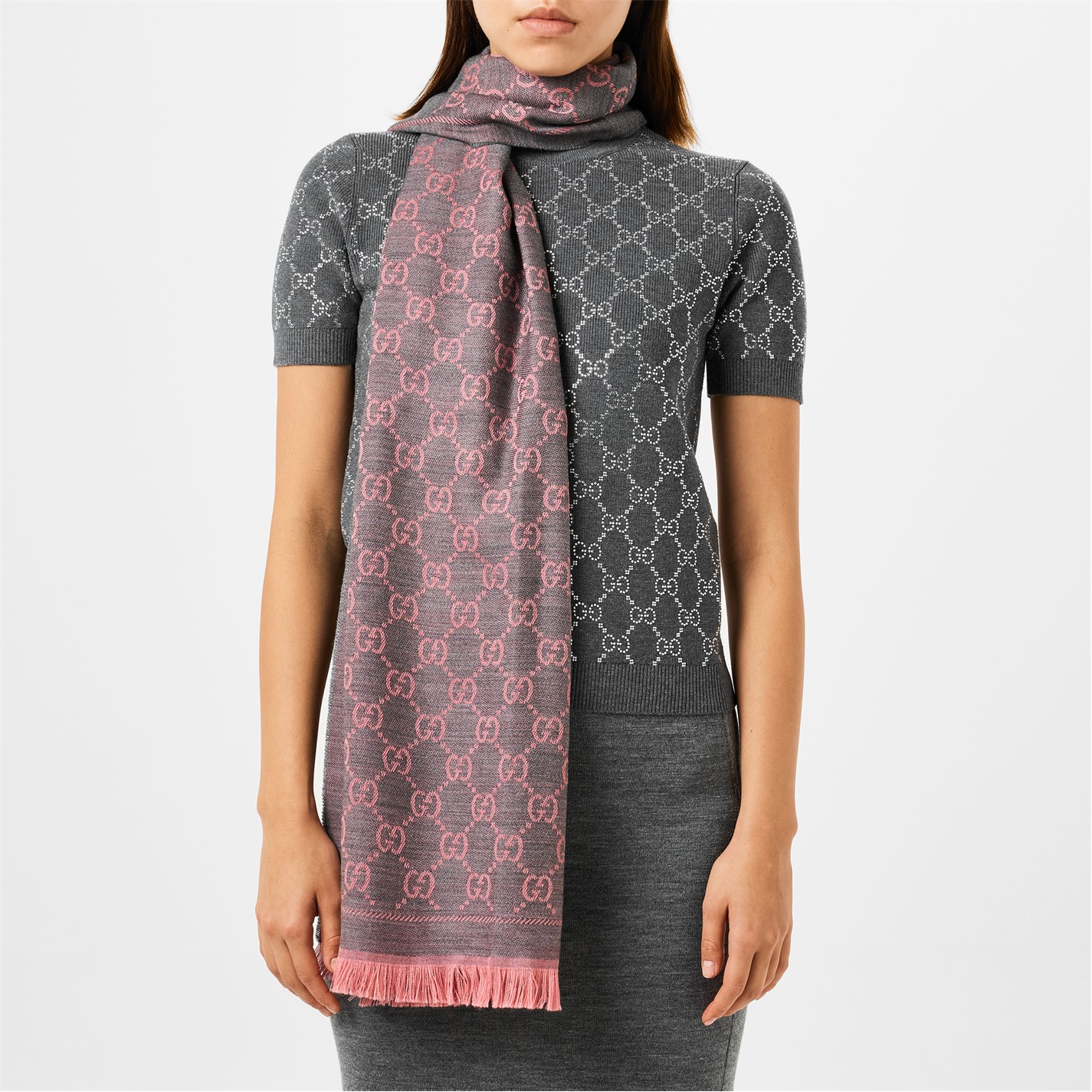 pink gucci scarf