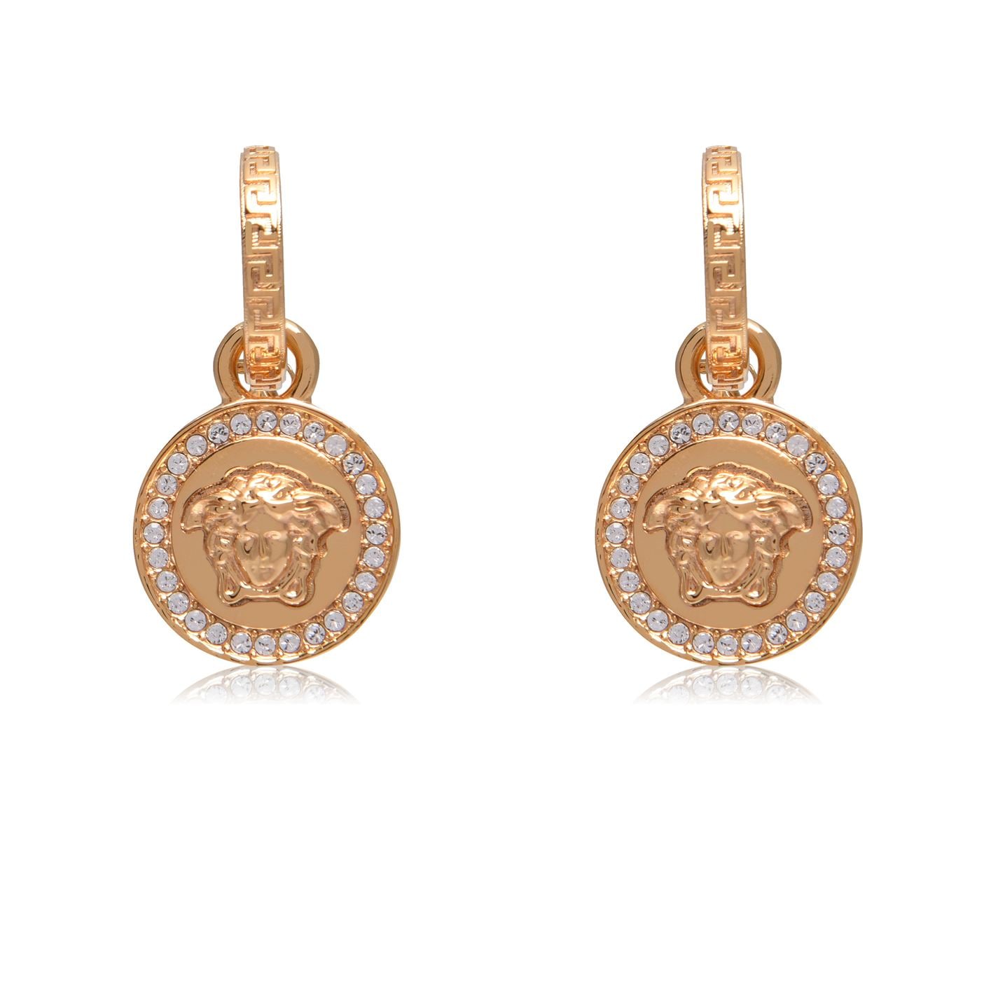 greca and medusa drop earring