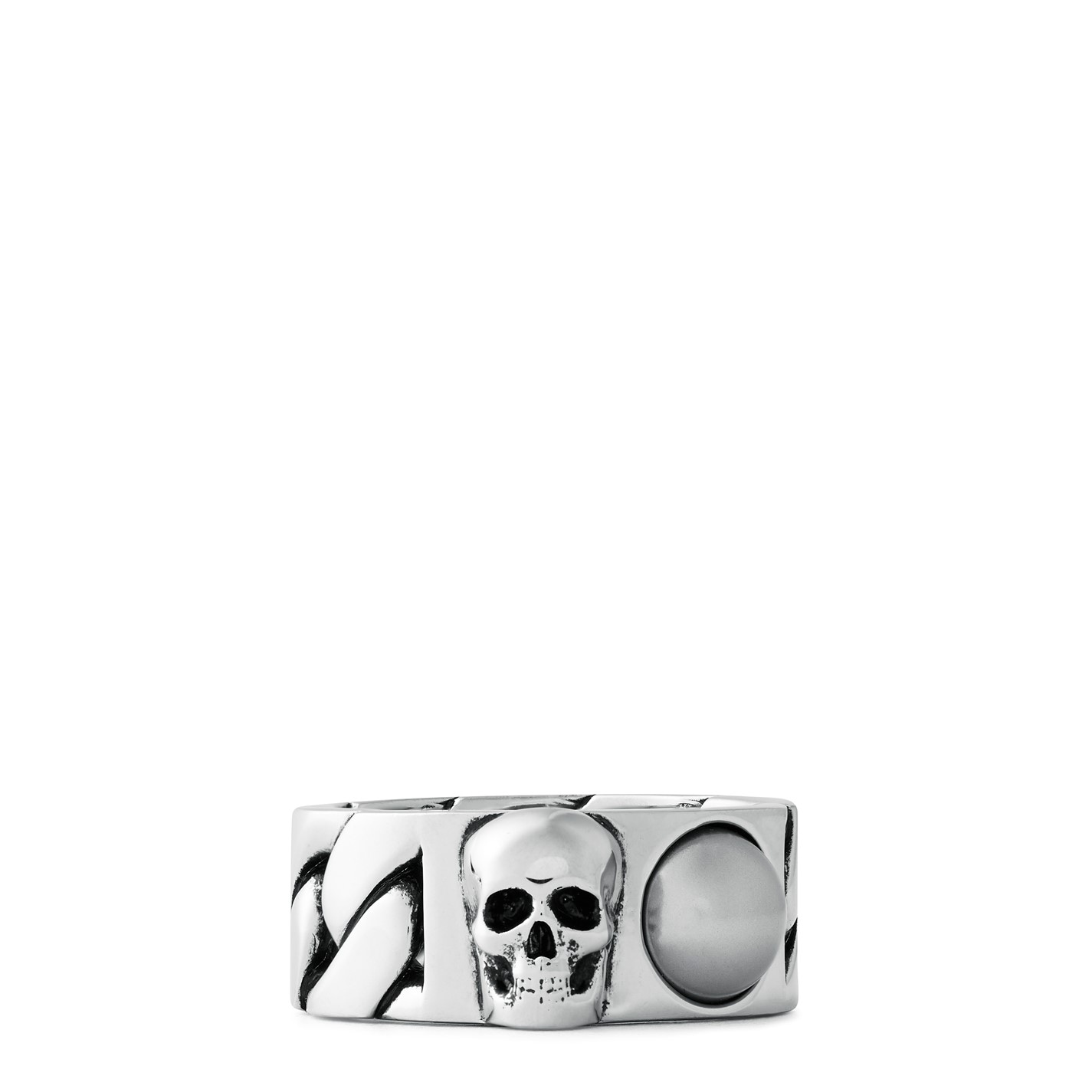 Mcqueen online skull ring