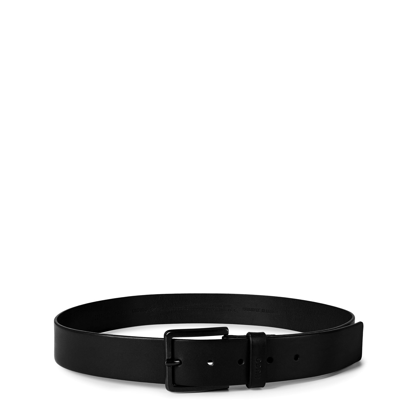 hugo gionio leather belt in black