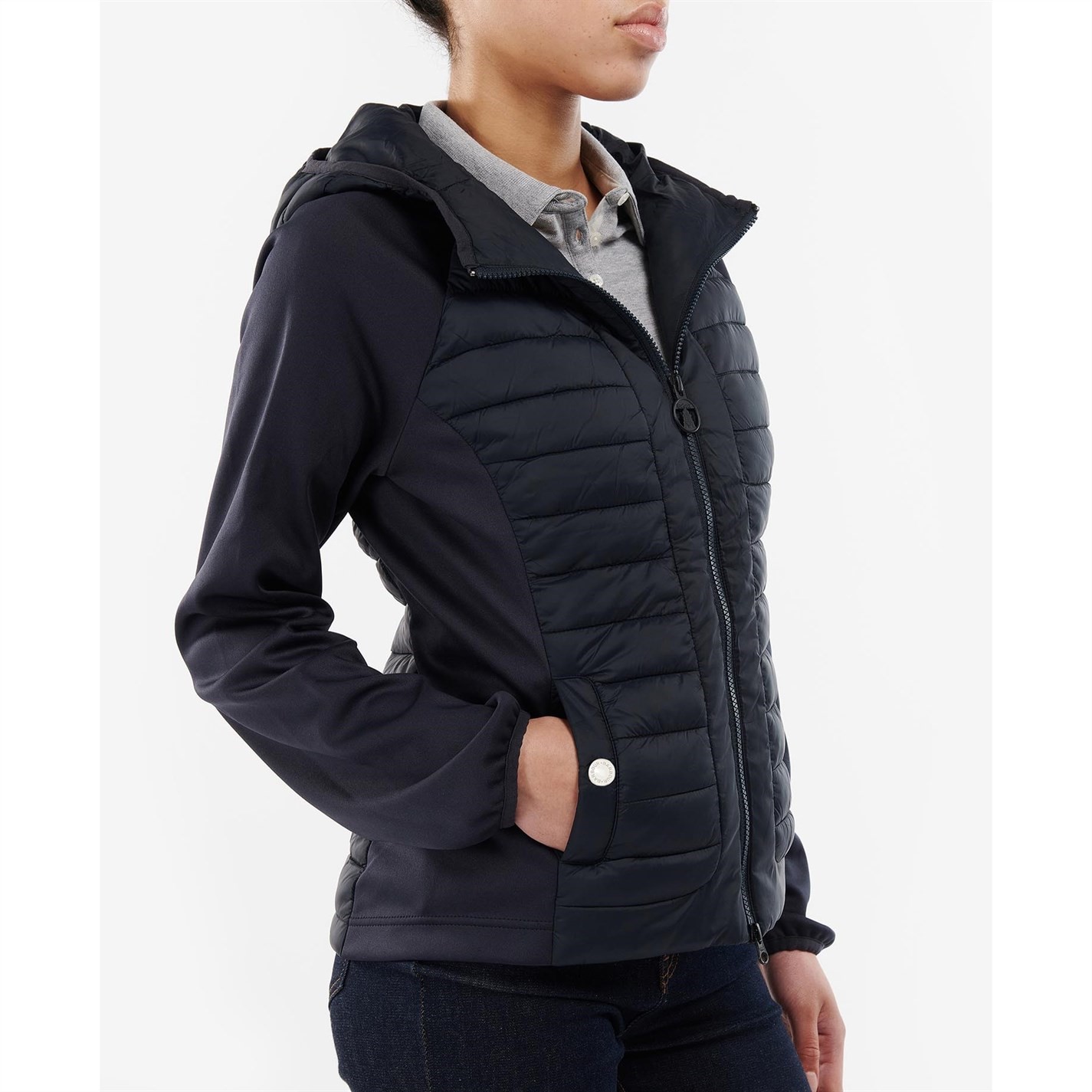 Barbour spurn quilted sweatshirt jacket 2025