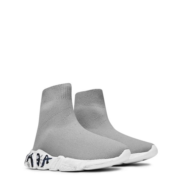BALENCIAGA Speed Graffiti Recycled Knit Trainers Juniors Cruise