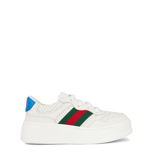 GUCCI Leather Webbed Trainers Juniors