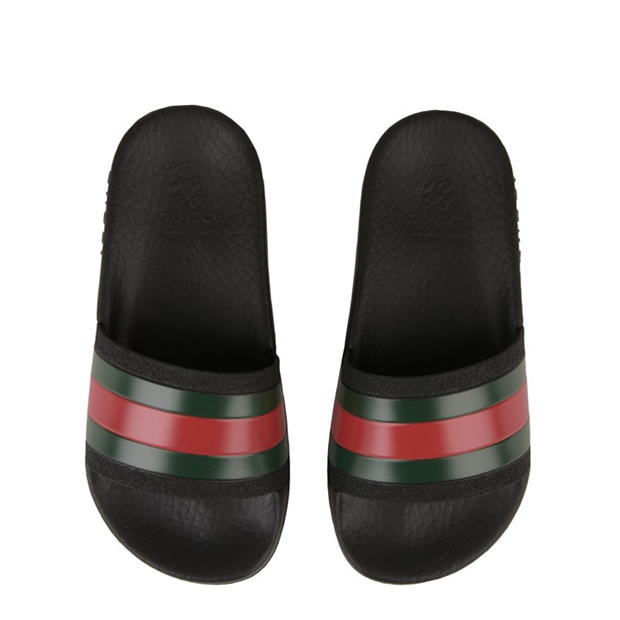 GUCCI Web Stripe Sliders Juniors
