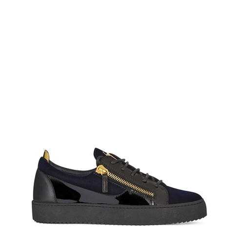 GIUSEPPE ZANOTTI - May Velvet Panel Low Top Trainers