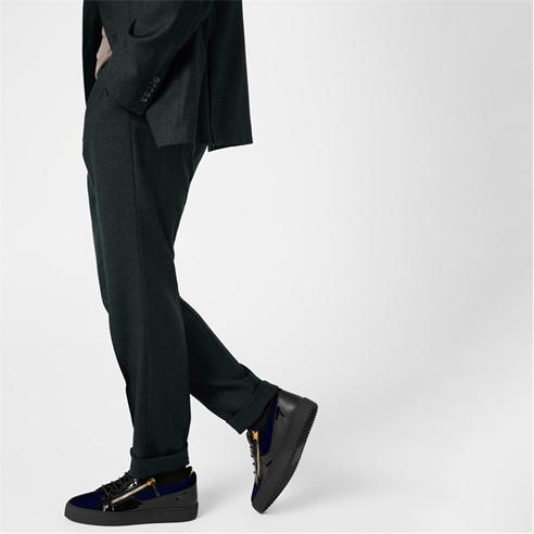 GIUSEPPE ZANOTTI - May Velvet Panel Low Top Trainers