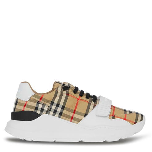 BURBERRY - Regis Check Trainers