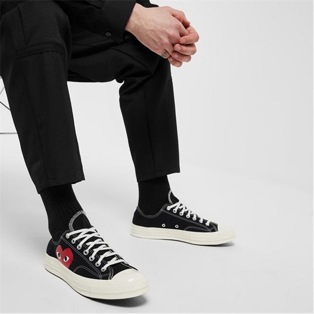 COMME DES GARCONS PLAY X Converse Large Peeping Heart Chuck Taylor 70 Trainers Cruise Fashion