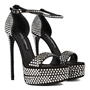 Blk/Cryst 8S488 - DOLCE AND GABBANA - Rhinestones Platform Stilettos