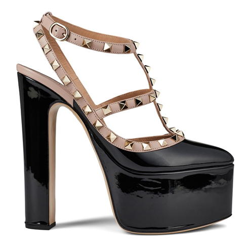 VALENTINO GARAVANI - Rockstud Platform Patent Heels
