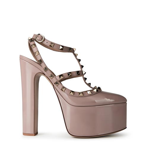 VALENTINO GARAVANI - Rockstud Platform Patent Heels
