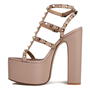 Poudre P45 - VALENTINO GARAVANI - Rockstud Caged Platform Sandals