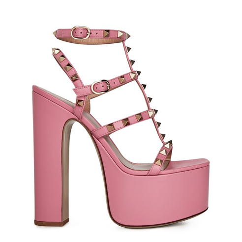 VALENTINO GARAVANI - Rockstud Caged Platform Sandals