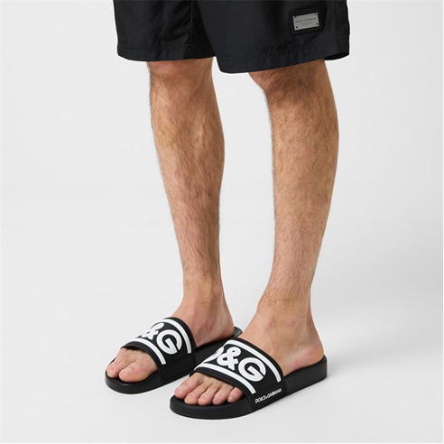 DOLCE AND GABBANA - Monogram Slides