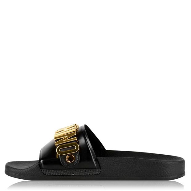 MOSCHINO Logo Pool Sliders | Cruise Fashion