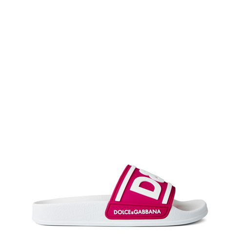 DOLCE AND GABBANA - 3d Logo Flat Slides Junior Boys