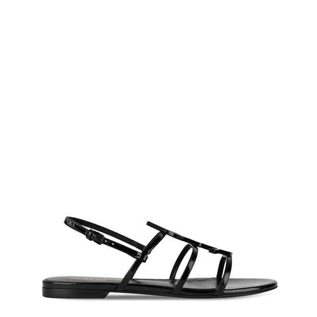 saint laurent black cassandra heeled sandals