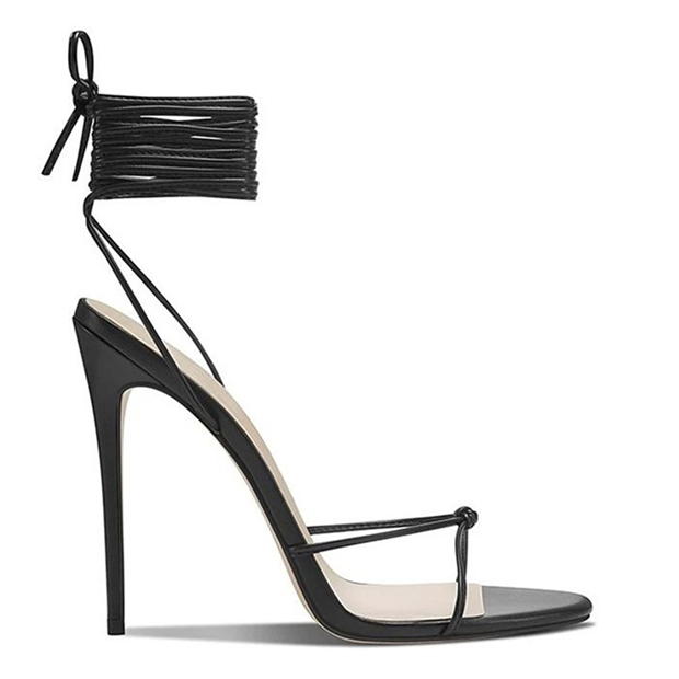 off white zip tie high heel sandals