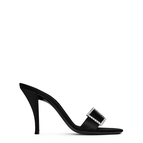 SAINT LAURENT - Simone 90 Satin Crepe Mule