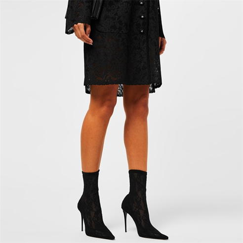 DOLCE AND GABBANA - DG Lace Ank Bootie Ld34