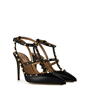 Black 0NO - VALENTINO GARAVANI - Rockstud Ankle Strap Heels