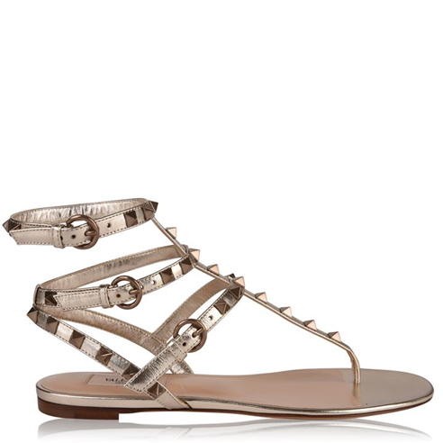 VALENTINO GARAVANI - Rockstud Leather Sandals