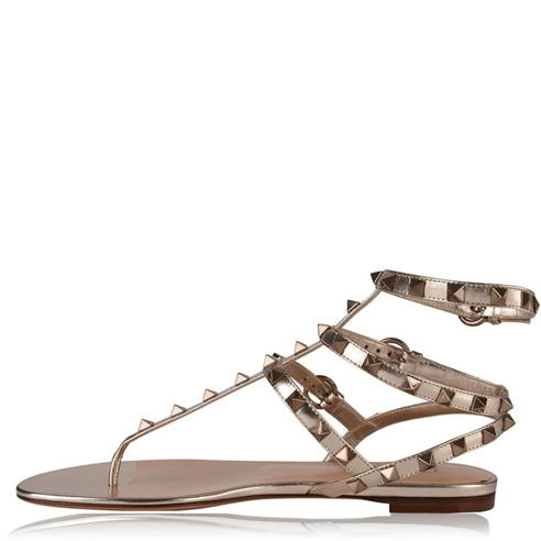 VALENTINO GARAVANI - Rockstud Leather Sandals