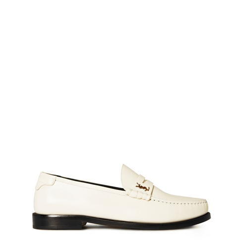 SAINT LAURENT - Logo Appliquéd Leather Loafers