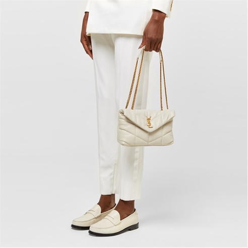 SAINT LAURENT - Logo Appliquéd Leather Loafers