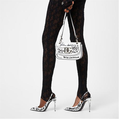 DOLCE AND GABBANA - Graffiti Slingback Heels