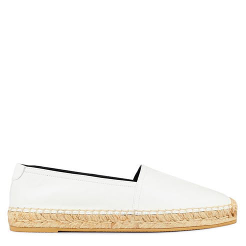 SAINT LAURENT - Leather Logo Slip Ons