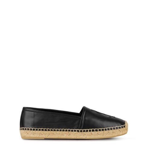 SAINT LAURENT - Leather Logo Slip Ons