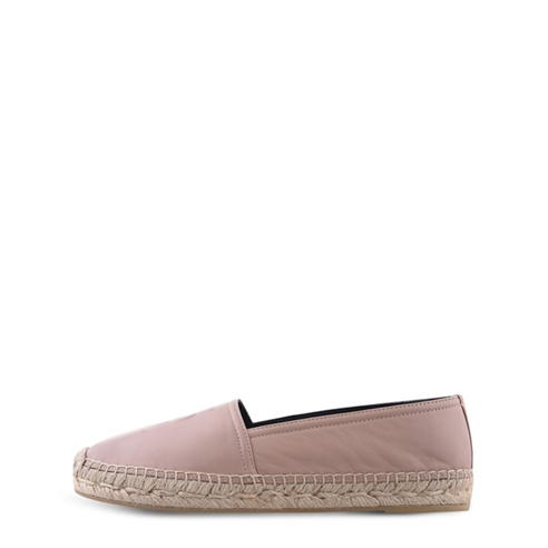 SAINT LAURENT - Leather Logo Slip Ons