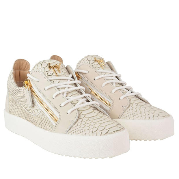 giuseppe zanotti python embossed trainers